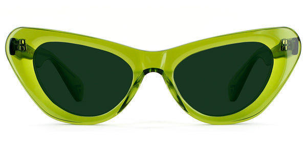 Olive Crystal with Green Lenses