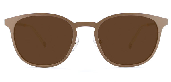 Beige with Brown Lenses