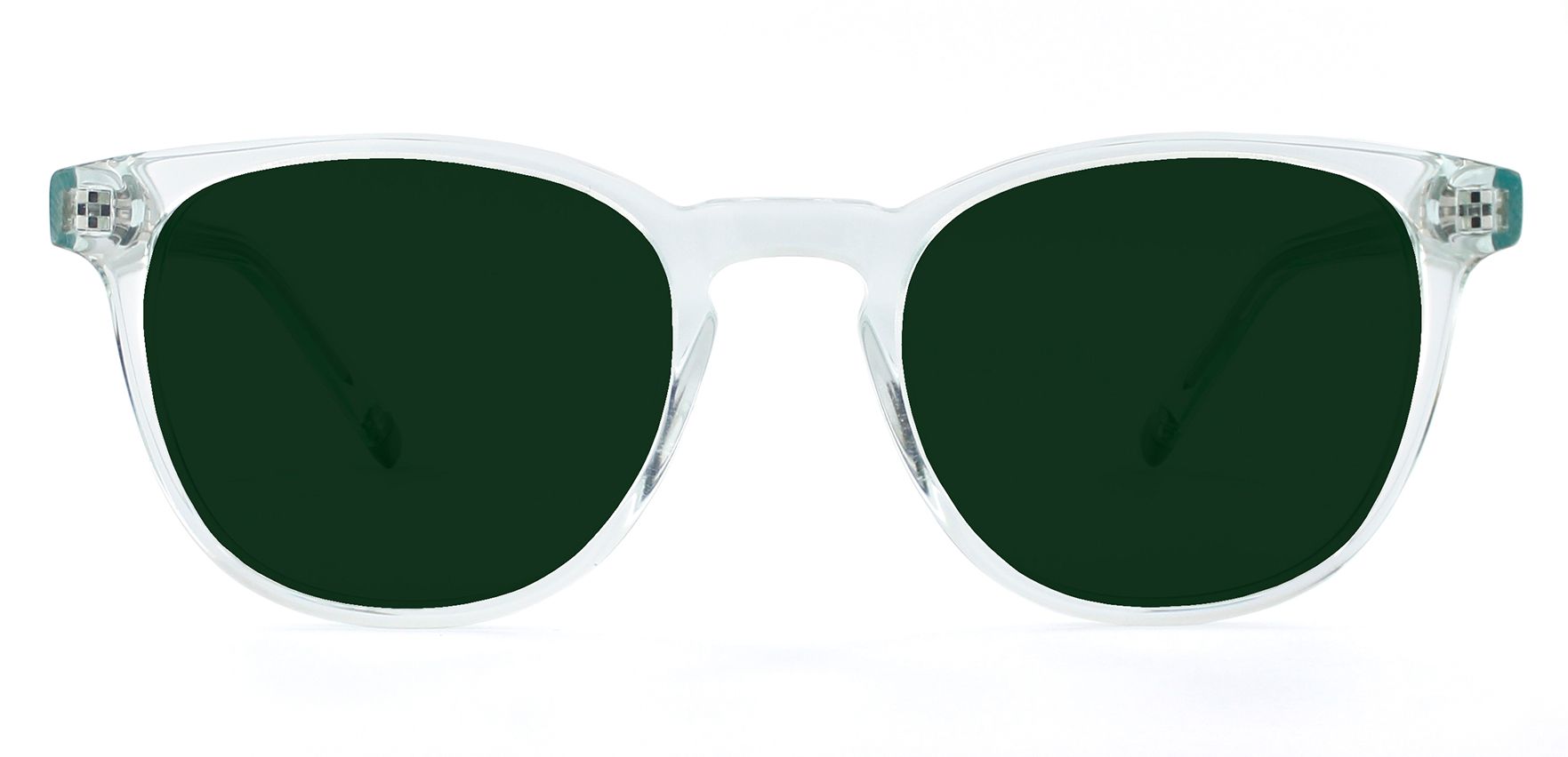 Mint Crystal with Green Lenses